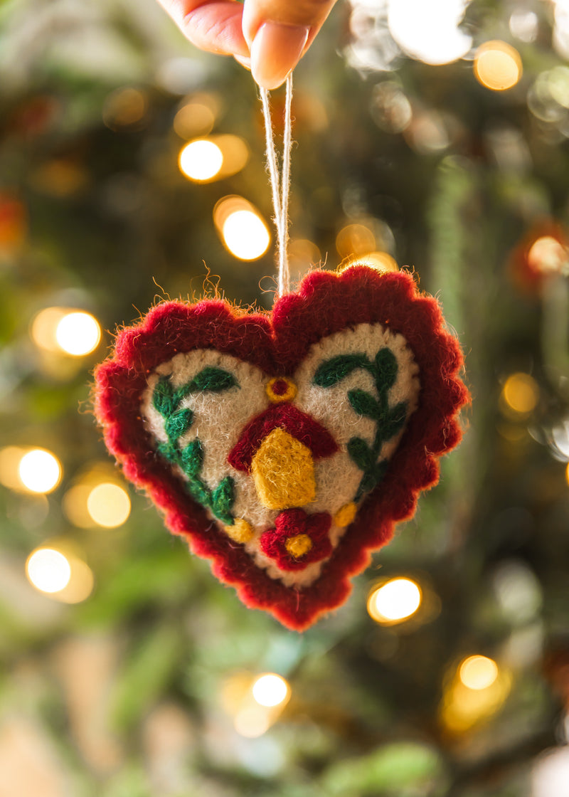 Farmhouse Felted Folk Ornaments