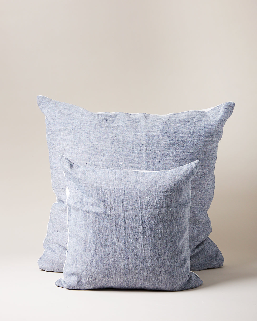 Blue linen pillows sales