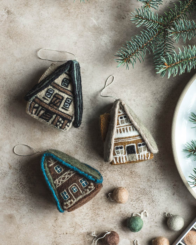 Felted A-Frame Ornament