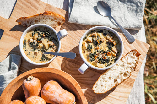 Sausage Kale & Poblano Soup