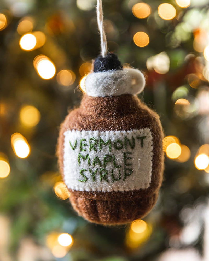 Felt Vermont Maple Syrup Ornament