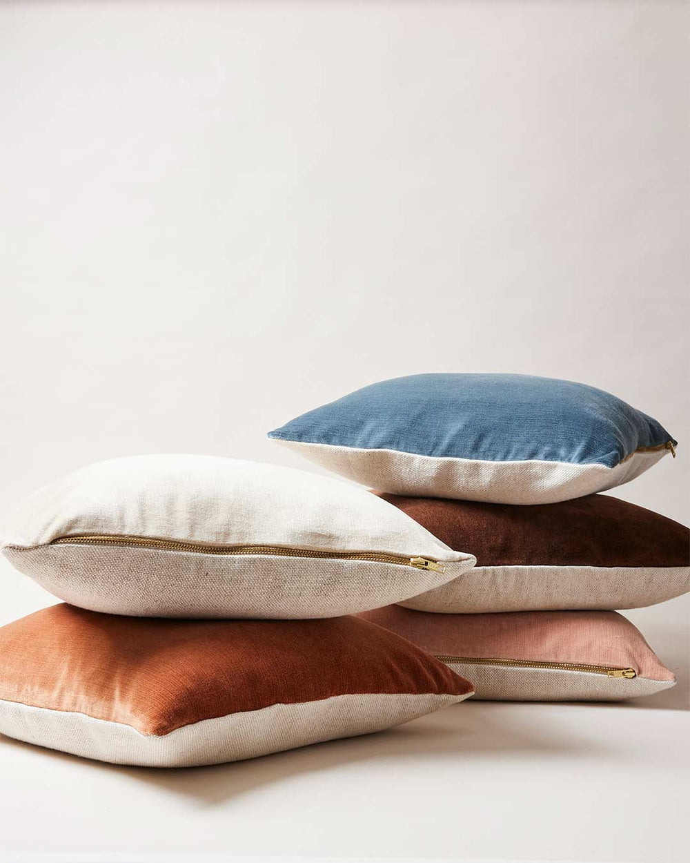 Linen and velvet cushions hotsell